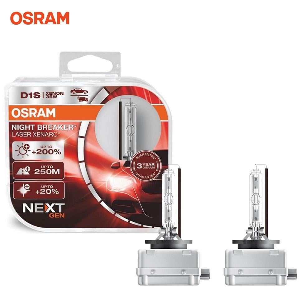 OSRAM XENON AMPUL D1S 35W +%200 FAZLA IŞIK 4450K NIGHT BREAKER UNLIMITED (2 AD)