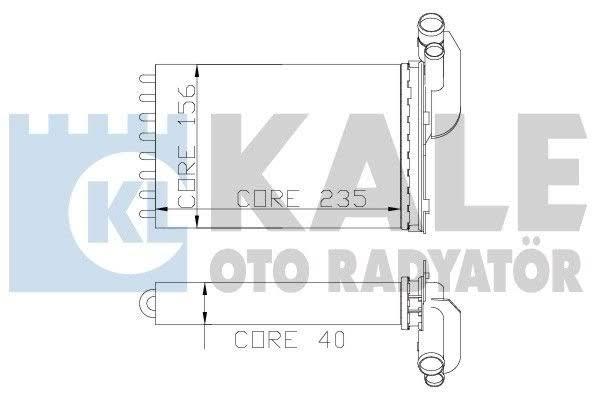 KALE KALORİFER RADYATÖRÜ (PETEĞİ) RENAULT R19/CLIO/MEGANE/KANGOO