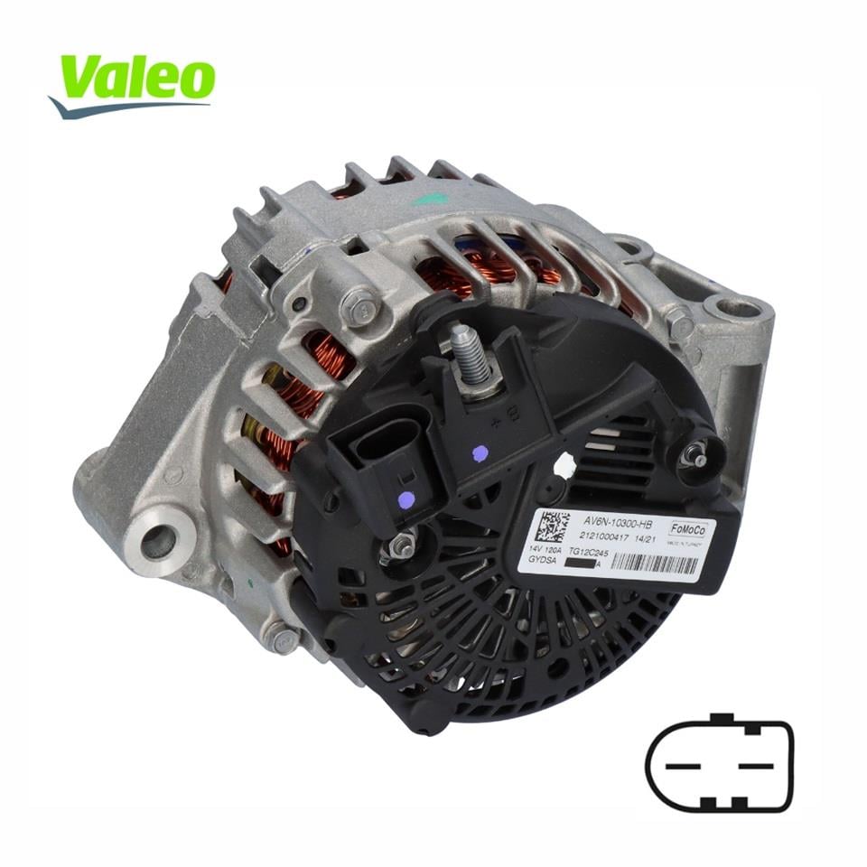 VALEO 12V ALTERNATÖR DİNAMO 120 A (TEK FİŞ) (LIN) FORD FIESTA/FOCUS 2008-2014