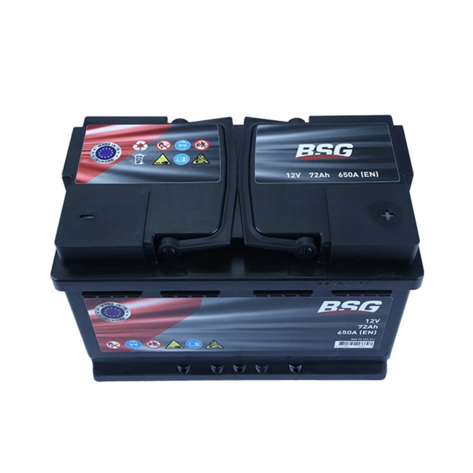 BSG 12V 72 AH AKÜ 650 A (EN) (278*175*175) (ALÇAK) 