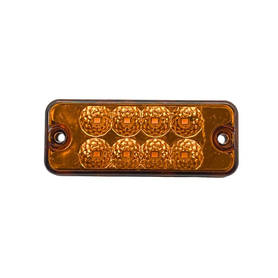 12V-24V YAN SİNYAL LAMBASI DORSE SİDE MARKER SARI (8 LEDLİ) (100*40 MM)