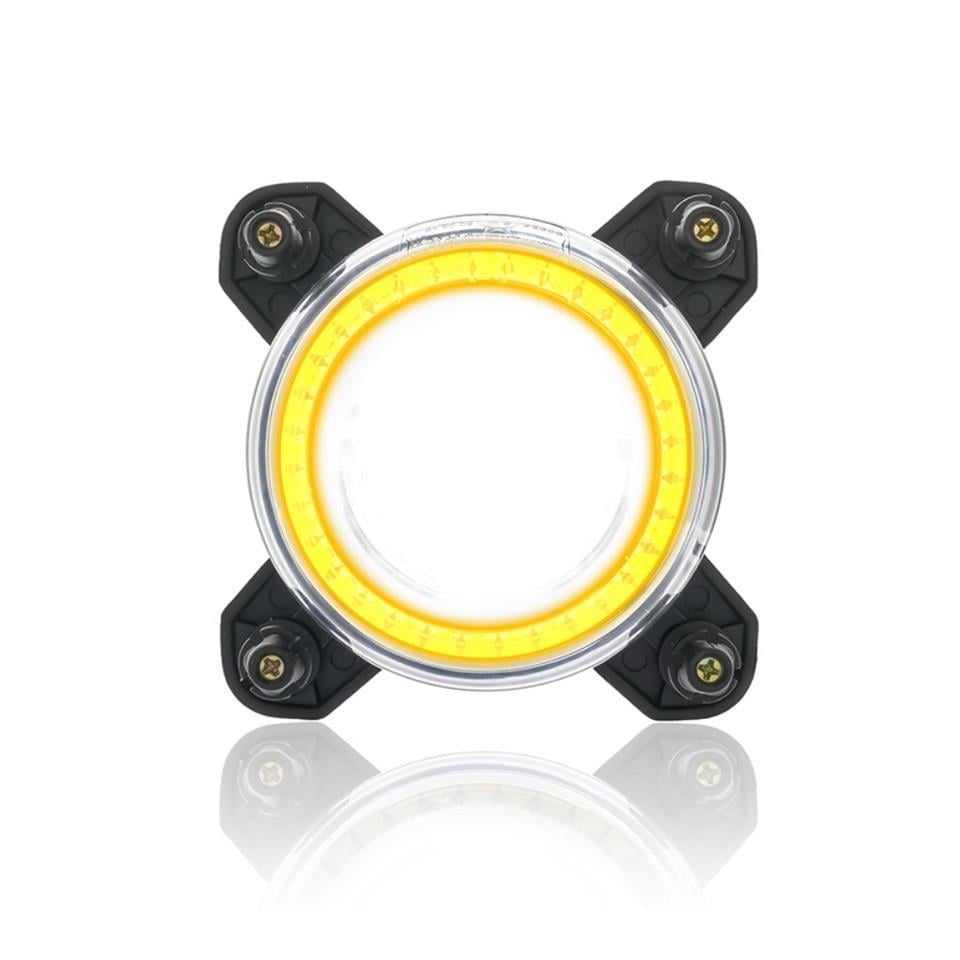 SANEL 12V-24V LED FAR MERCEKLİ (KISA HÜZME) (GÜNDÜZ SÜRÜŞ LEDLİ)(YUVARLAK 90*110 MM) 