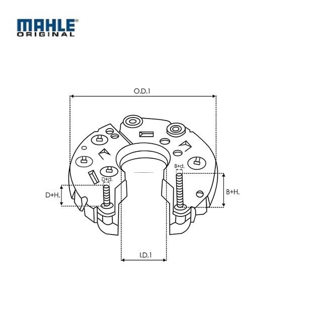 ISKRA DİYOT TABLASI  55 A (3 CIVATALI) (M5-M5-M8 CIVATA) JCB-NEW HOLLAND-VOLVO