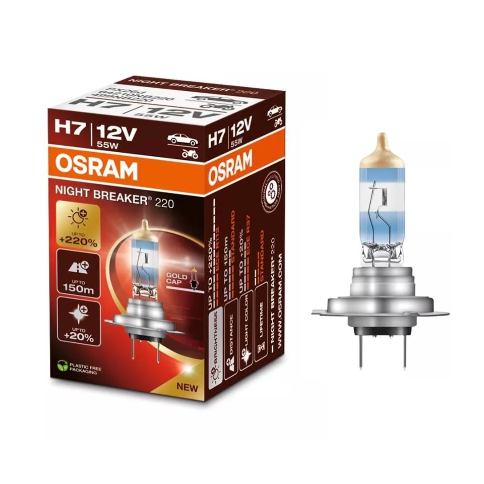 OSRAM 12V H7 AMPUL 55W +%220 FAZLA IŞIK NIGHT BREAKER