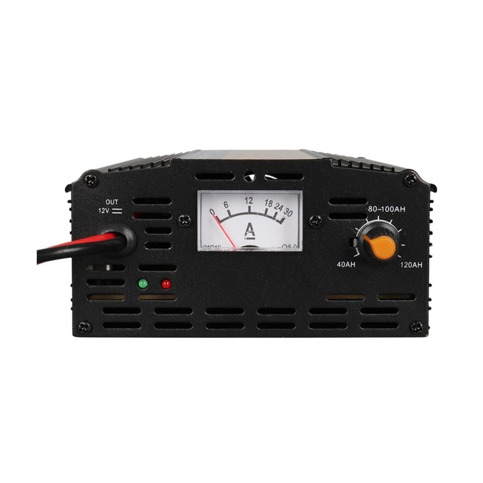 MA-122A 12V ŞARJ REDRESÖRÜ (AKILLI AKÜ ŞARJ CİHAZI) (ANALOG AMPER GÖSTERGELİ-AYARLI) OTOMATİK 20 A