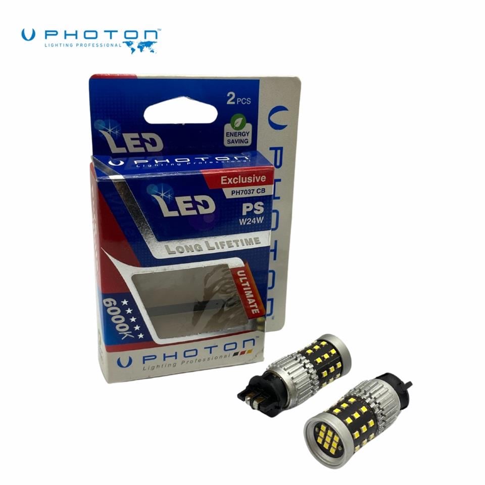 PHOTON 12V GÜNDÜZ SÜRÜŞ AMPULÜ 15 LEDLİ BEYAZ (PW24W) (2 AD)