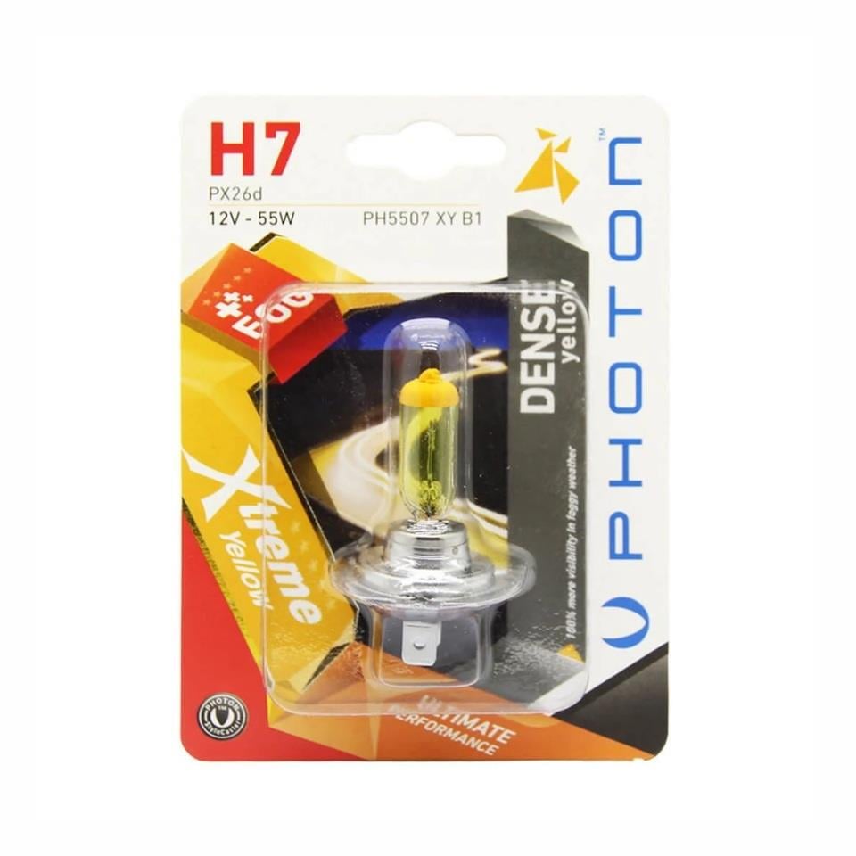 PHOTON 12V H7 AMPUL 55W X-TREME YELLOW (SARI) (1 AD)