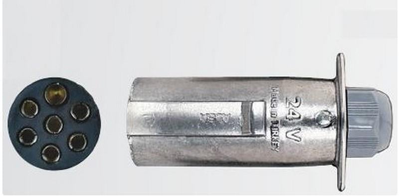 ALSA TIR DORSE ELEKTRİK SOKETİ (RÖMORK FİŞİ) (7'Lİ ERKEK VİDALI) (ALÜMİNYUM) (N TİPİ)