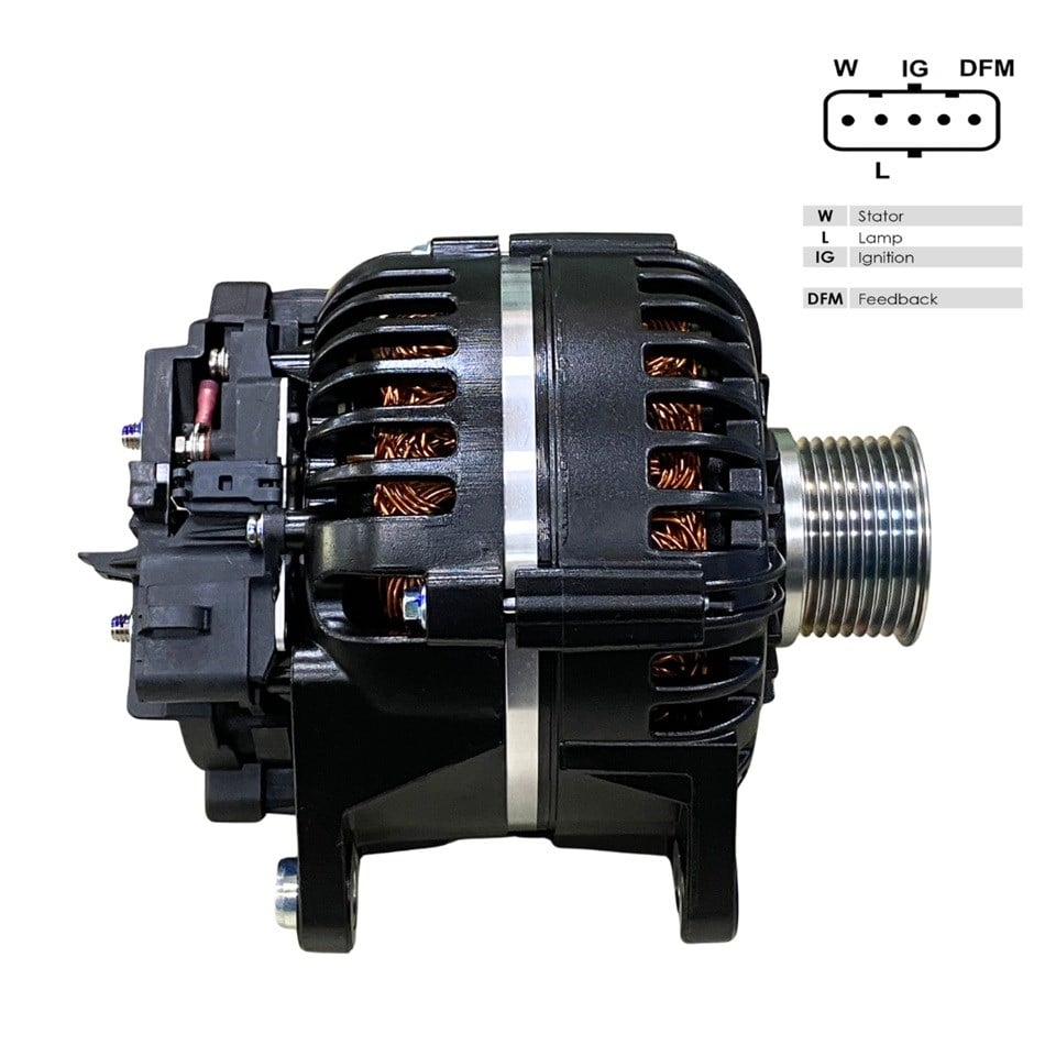 PRESTOLITE 24V ALTERNATÖR DİNAMO 120 A (SOKETLİ 5 FİŞ) (W-L-IG-DFM)