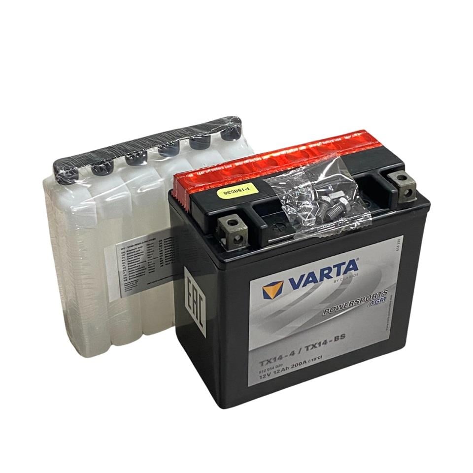 VARTA 12V 12 AH MOTOSİKLET AKÜSÜ AGM 200 A (EN) (152*88*147) (TX14-4) (TX14-BS) (YTX14-BS) (TERS)