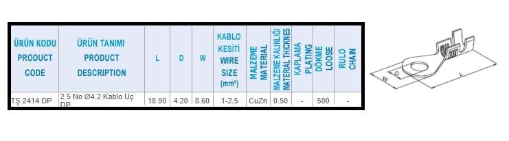 KU-2.5 KABLO UCU (4.2 MM)