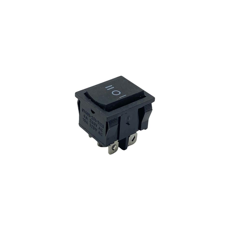 TUŞLU ANAHTAR (KARE BÜYÜK BOY) (TEK TARAFA YAYLI) (6 FİŞ) (ON-OFF-ON) (6A 250V / 15A 125V AC)