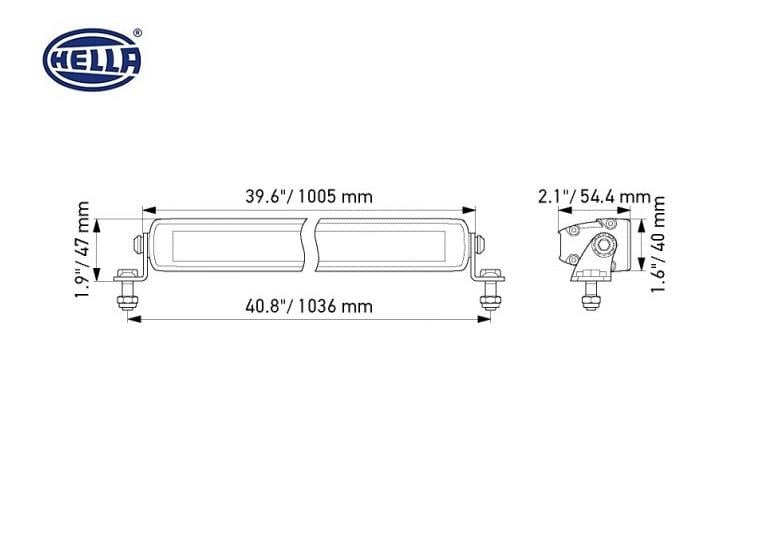 HELLA 10V-30V SLİM LED BAR OFF-ROAD 210W 5700K 12.000 LÜMEN (42 LEDLİ) (1005 X 50 X 40 MM)