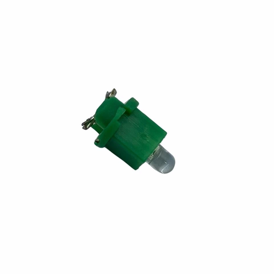 12V DUYLU GÖSTERGE AMPULÜ DİPSİZ 1.2 W YEŞİL (ARKADAN TIRNAK)
