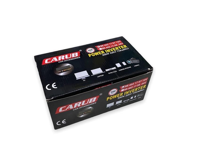 12V DC > 220V AC İNVERTER 300W (MODİFİYE) (USB ÇIKIŞLI-MAŞALI)