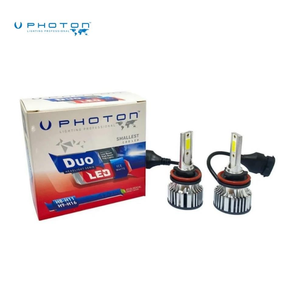 PHOTON 12V H11 COB LED XENON FAR AMPUL SETİ 6000K 6000 LÜMEN