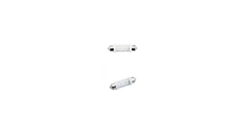 12V SOFİT AMPUL 3 LEDLİ MAVİ ( 36 MM) (2 AD)