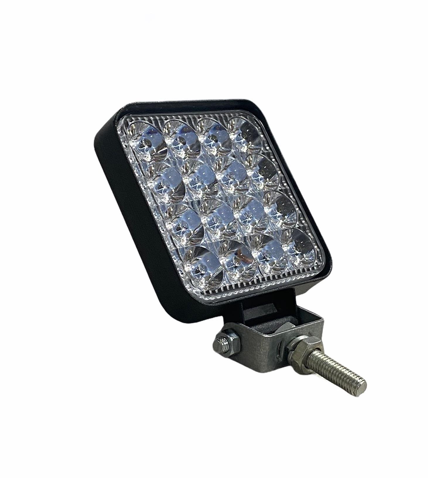 10V-80V ÇALIŞMA LAMBASI MİNİ KARE (16 X 3W POWER LEDLİ) (85*85 MM)