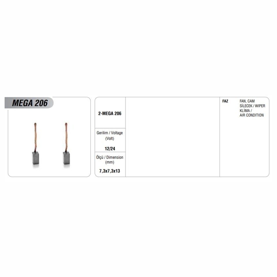 12V-24V KALORİFER-KLİMA-FAN-SİLECEK KÖMÜRÜ (2 AD)