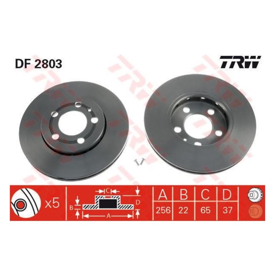 TRW ÖN FREN AYNASI (DİSKİ) AUDI-SEAT-SKODA-VW