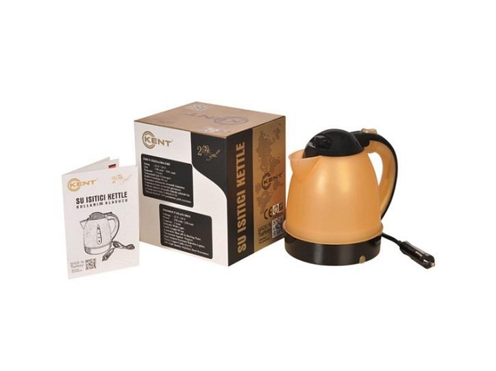 12V SU ISITICI (KETTLE) (TERMOSTATLI) (ÇAY-KAHVE MAKİNASI) (ÇAKMAK FİŞLİ) 1 LT