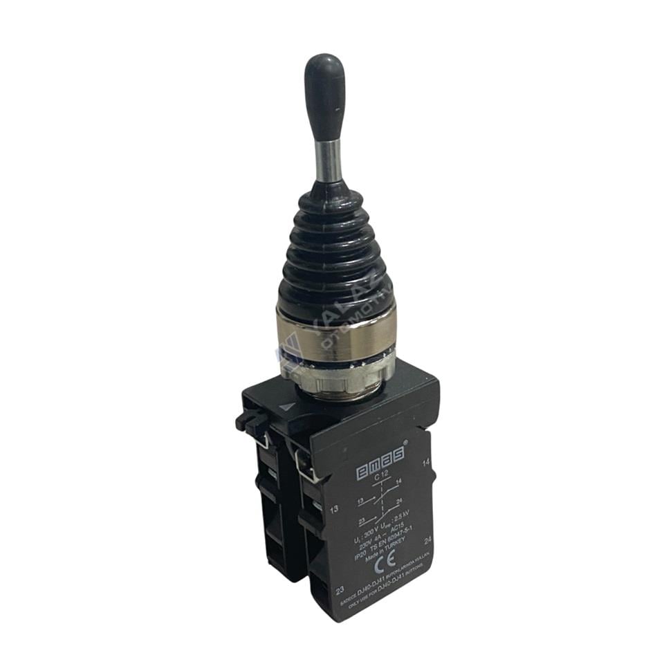 EMAS CM SERİSİ JOYSTICK BUTON METAL (YAYLI) (4 POZİSYONLU) (2NO+2NO) (22 MM)