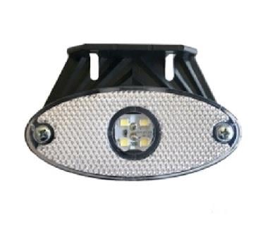 12V-24V YAN PARK LAMBASI DORSE SİDE MARKER BEYAZ OVAL (4 LEDLİ) (100*45 MM)