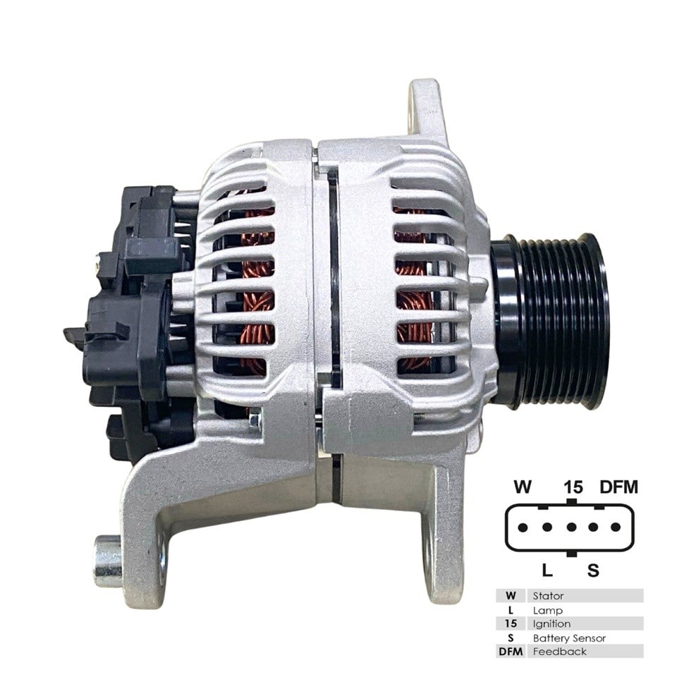 BOSCH 24V ALTERNATÖR DİNAMO 150 A (5 FİŞ SOKETLİ) (W-L-15-S-DFM) RENAULT-VOLVO