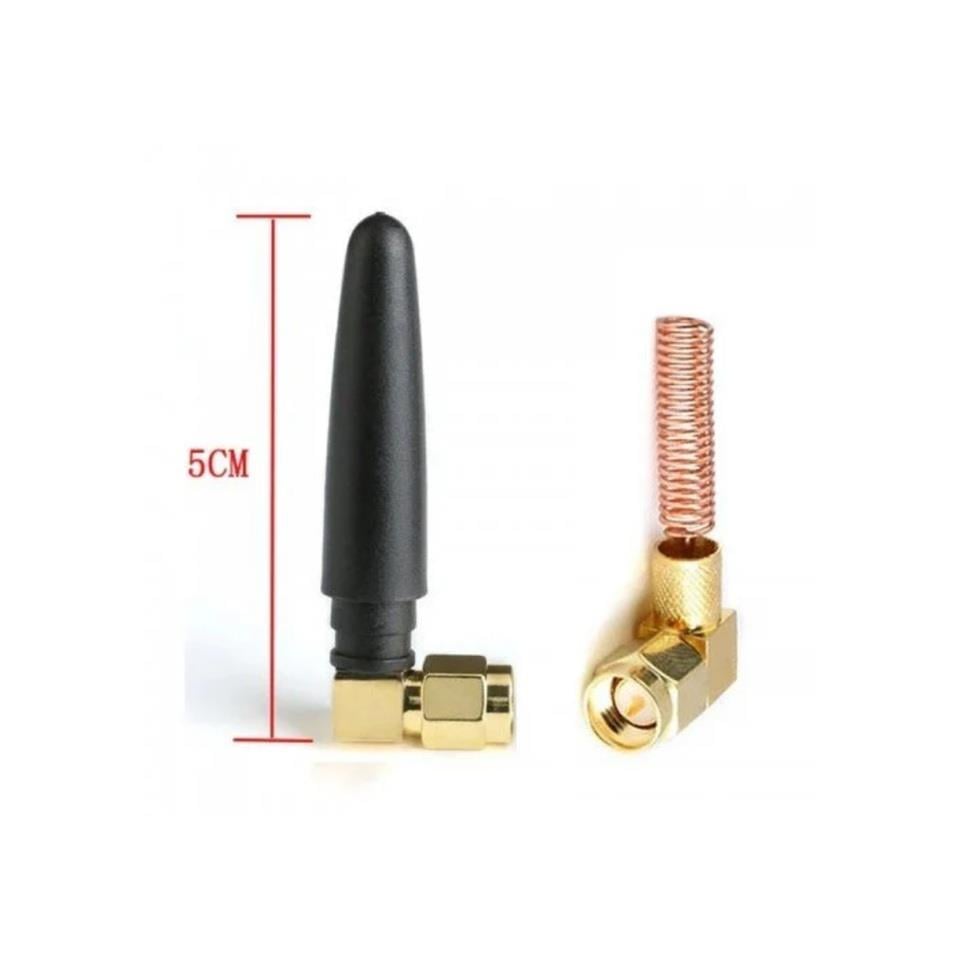 433Mhz RF 3dBi SMA 90 DERECE ERKEK ANTEN 5 CM KABLOSUZ
