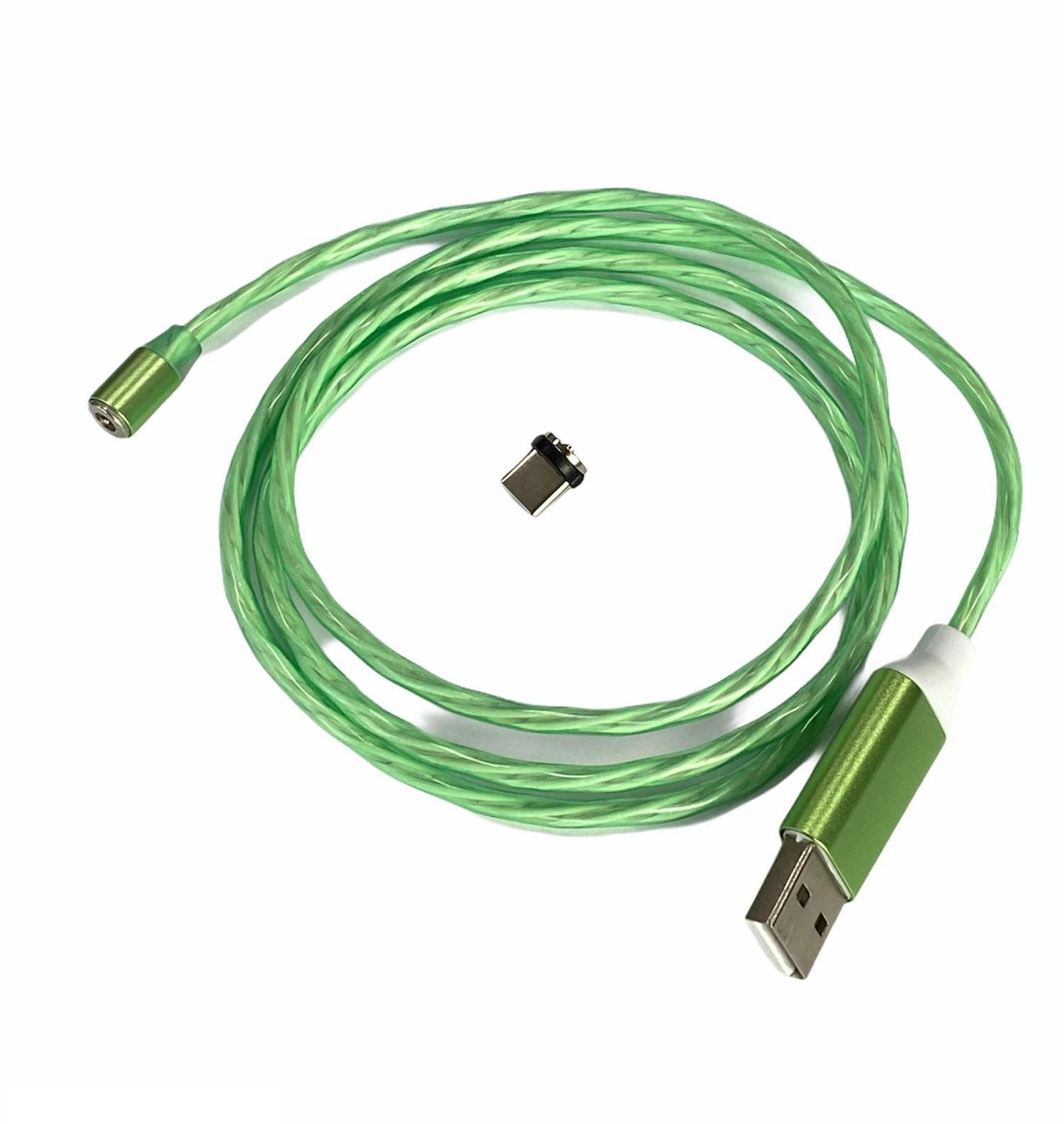 TELEFON ŞARJ KABLOSU TYPE-C (MIKNATISLI) (IŞIKLI)