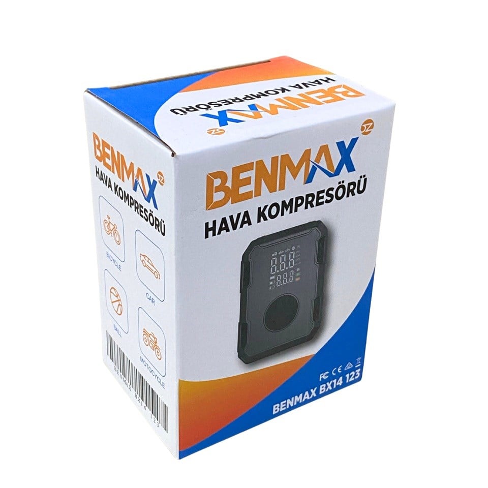 LASTİK ŞİŞİRME HAVA KOMPESÖRÜ IŞIKLI-İKAZLI (150 PSI) (DİJİTAL) (POWERBANK) (ŞARJLI)