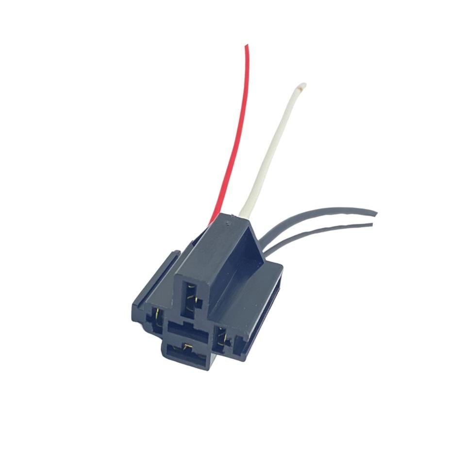 RÖLE SOKETİ (RÖLE YUVASI) (4 UÇLU/5 UÇLU 80 A) (2 UÇ KÜÇÜK / 3 UC BÜYÜK) (6.3 MM / 9.5 MM) (KABLOLU)