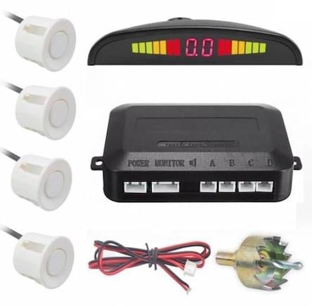 PARK SENSÖRÜ SES İKAZLI+LED OVAL GÖSTERGELİ (22 MM) BEYAZ