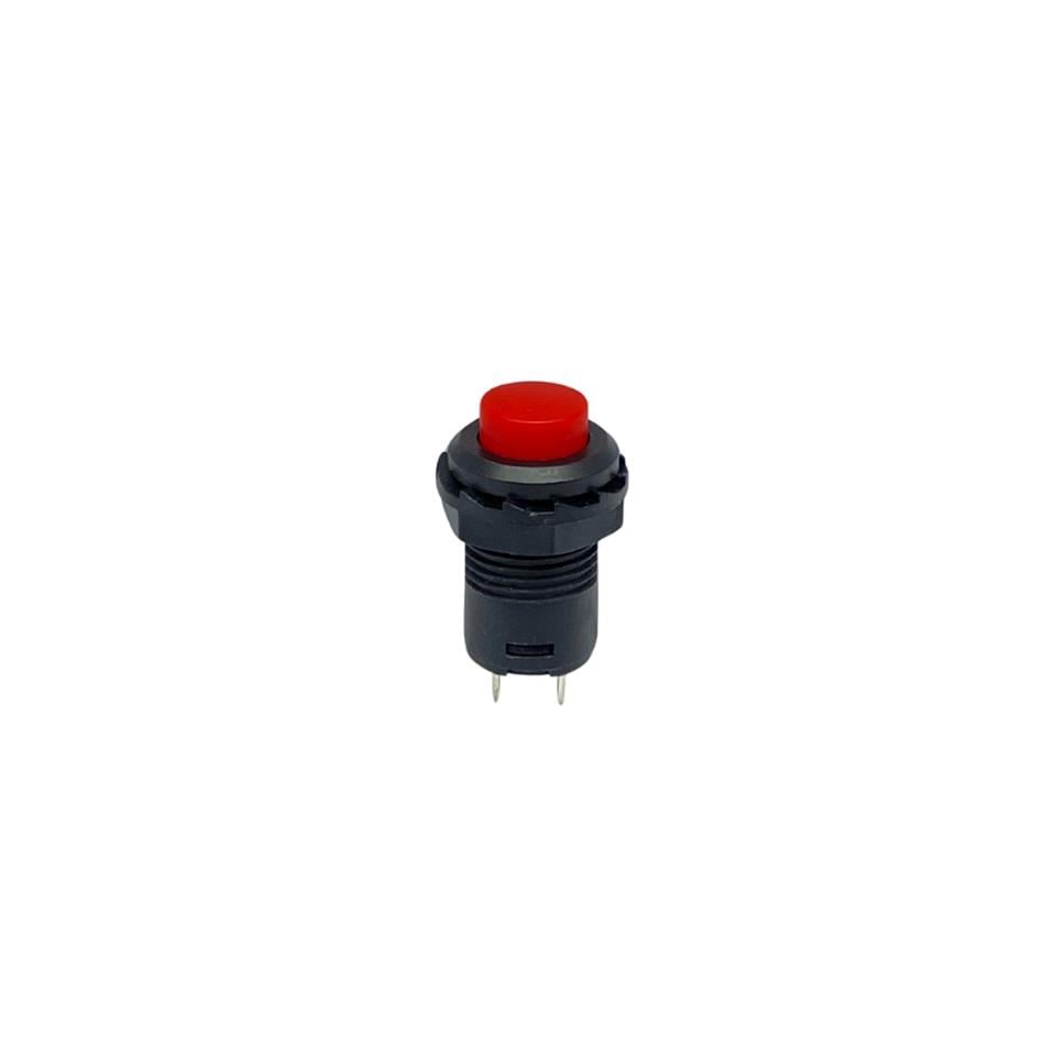MİNİ BUTON PLS (KALICI) (ON-OFF) (12 MM) KIRMIZI