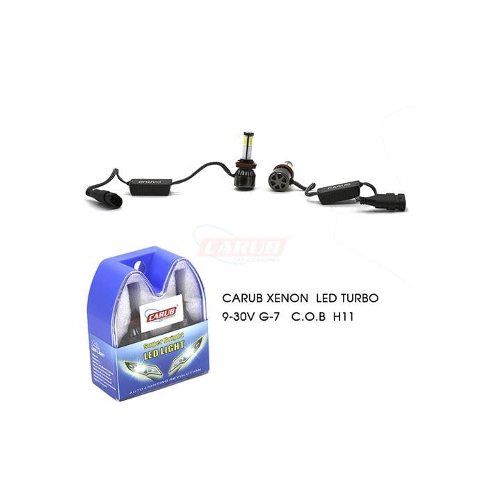 9V-30V H11 XENON LED FAR AMPUL SETİ 4 LEDLİ 6500K 8000 LÜMEN COB LED