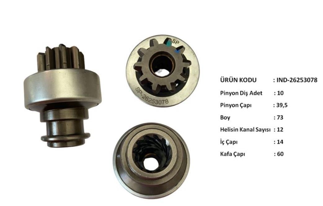 MARŞ DİŞLİSİ LUCAS TİPİ 10 DİŞ (12 KANAL YATIK FREZE) MASSEY FERGUSON TRAKTÖR