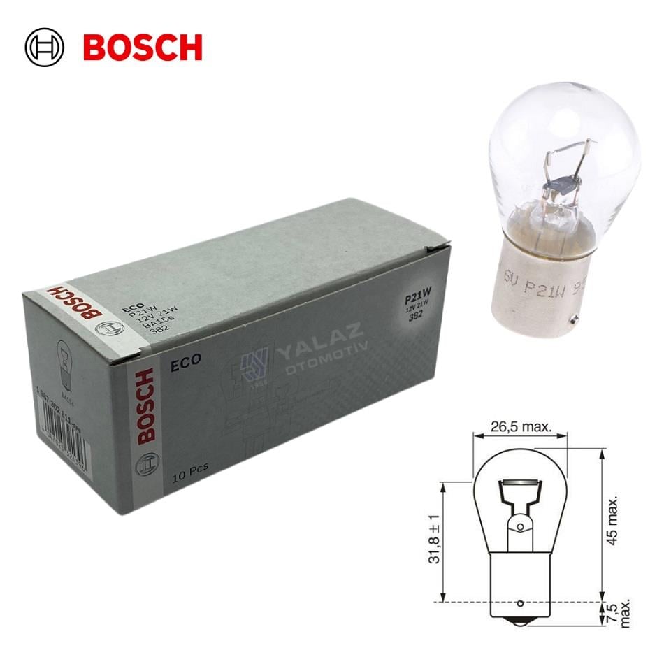 BOSCH 12V 93 AMPUL 21W (10 ADET)