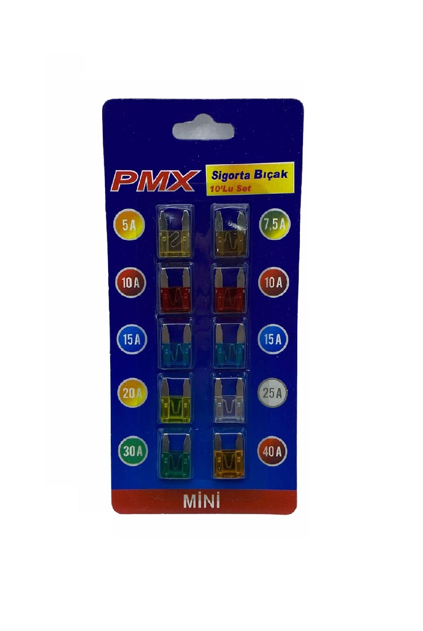 MİNİ BIÇAK SİGORTA KARIŞIK (5 A*10 A*15 A*20 A*30 A) (10 AD) (11*16 MM)