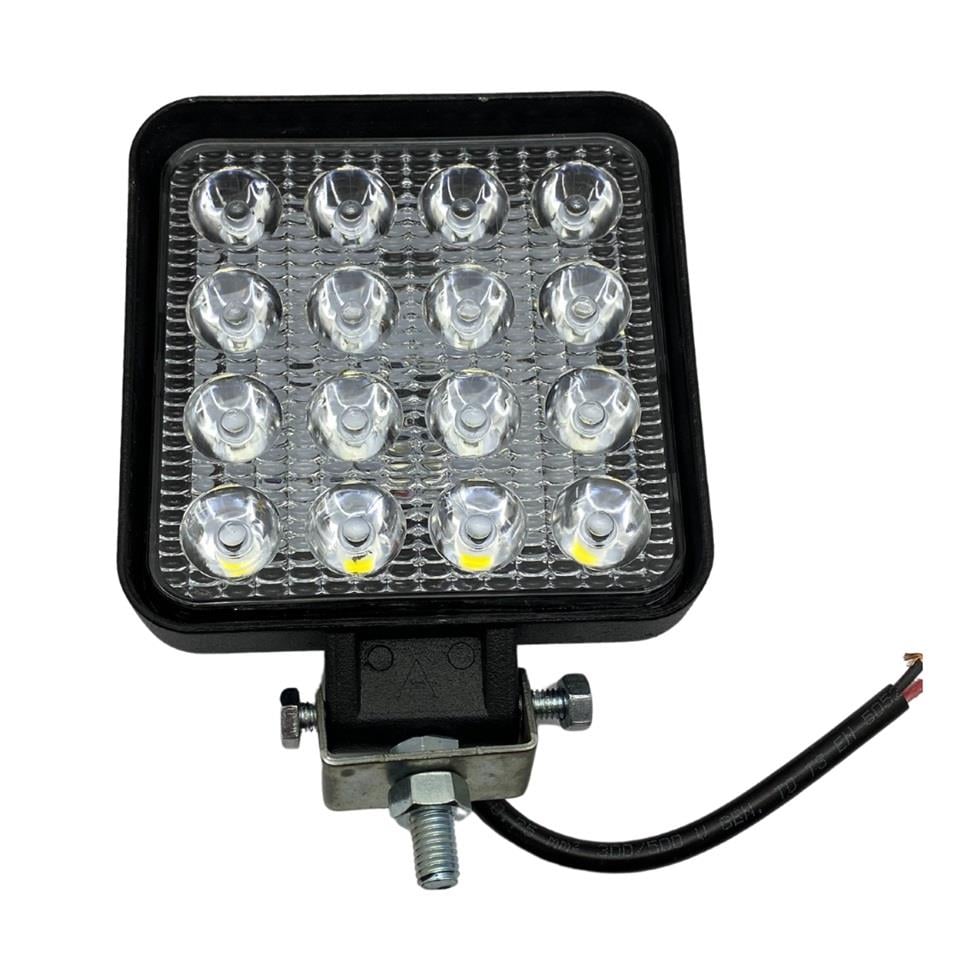 8V-110V ÇALIŞMA LAMBASI KARE (16 X 3W POWER LEDLİ) (108*108*28 MM) 