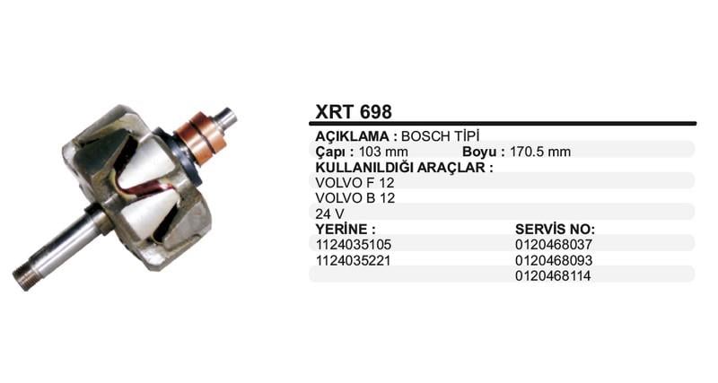 24V ALTERNATÖR ROTOR BOSCH TİPİ 80 A VOLVO