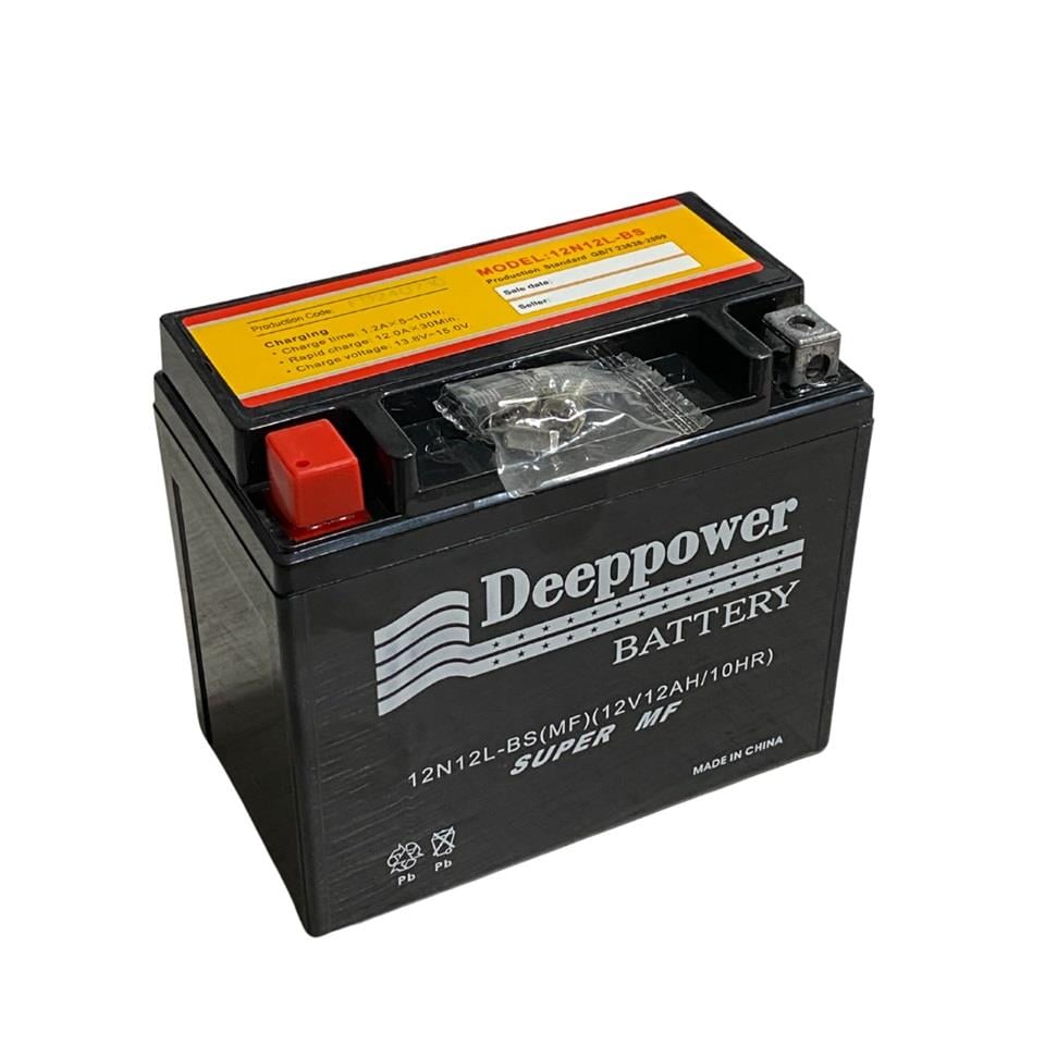DEEPPOWER 12V 12 AH MOTOSİKLET AKÜSÜ AGM (150*87*130 MM) (YTX12-BS)