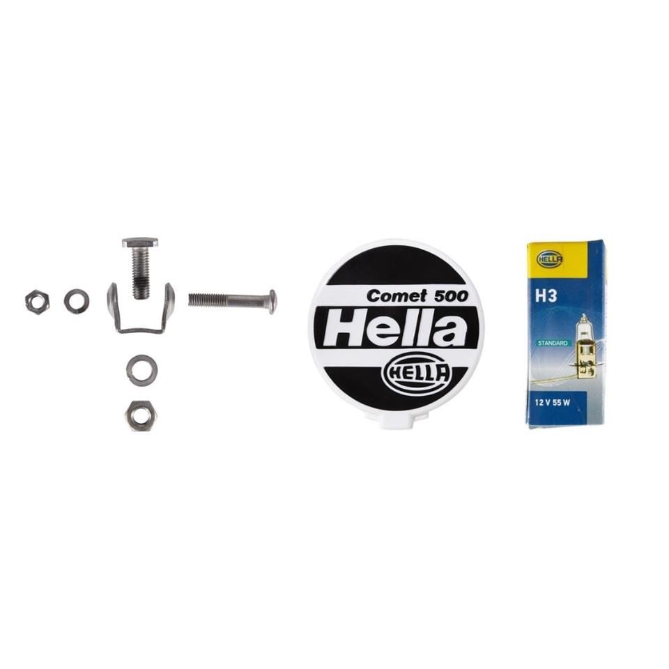 HELLA 12V SİS LAMBASI COMET 500 YUVARLAK (AMPULLÜ) (DELİCİ-SÜRÜCÜ) (BEYAZ) (163 MM)