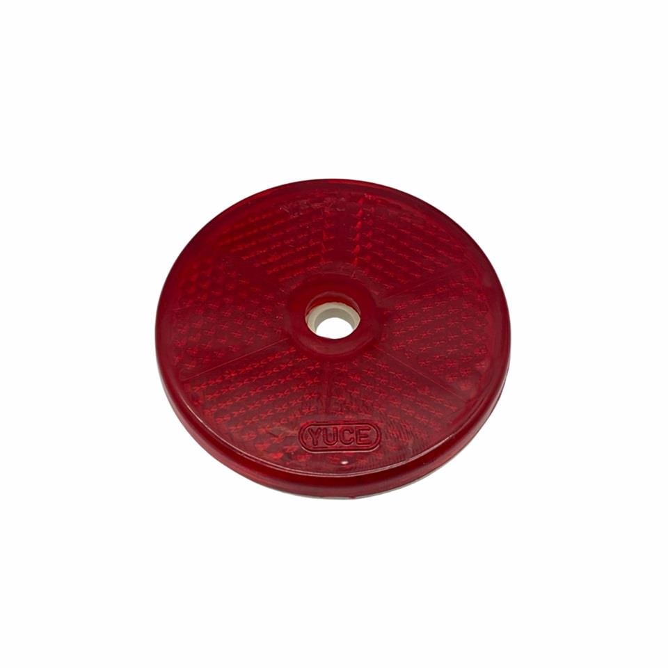 YUVARLAK REFLEKTÖR DELİKLİ KIRMIZI (60 MM)