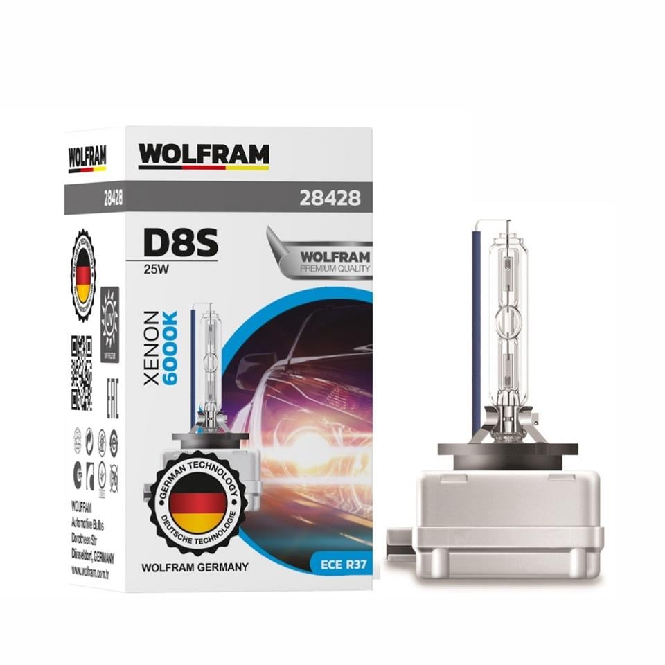 WOLFRAM 12V XENON AMPUL D8S 25W 6000K GERMANY