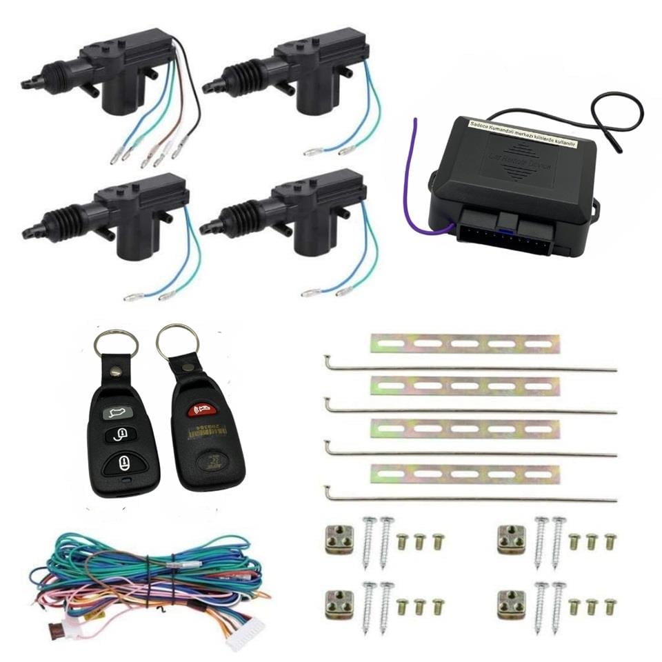 12V MERKEZİ KAPI KİLİT SETİ (KUMANDALI)