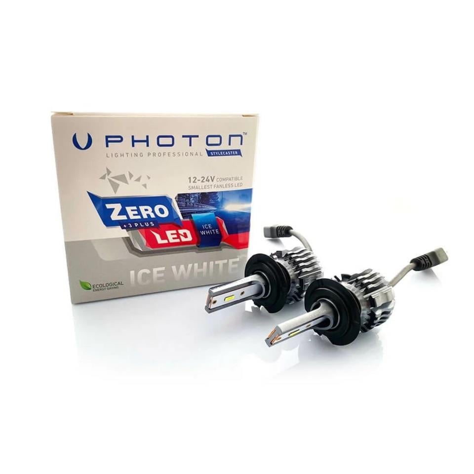 PHOTON 12V-24V H7 CSP LED XENON FAR AMPUL SETİ 6000K 8000 LÜMEN FANSIZ 