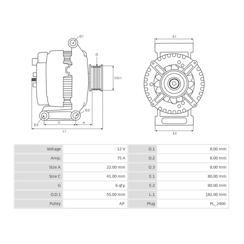 VALEO 12V ALTERNATÖR DİNAMO 75 A (L-DFM) DACIA-RENAULT