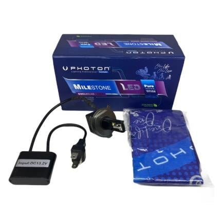 PHOTON 12V H4 LED FAR AMPUL SETİ 6000K EXCLUSIVE SERİS MİLESTONE LED HS1 MOTOSİKLET (BUFF HEDİYELİ)