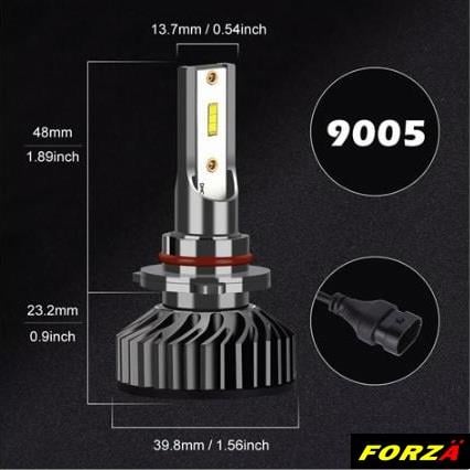 12V-24V HB3 9005 CSP LED XENON FAR AMPUL SETİ 55W 6500K 8000 LÜMEN CANBUS