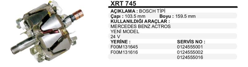 24V ALTERNATÖR ROTOR BOSCH TİPİ 80 A MERCEDES ACTROS/ATEGO/AXOR